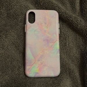 Velvet Caviar iPhone X purple marble case